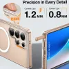 Torras Pstand Back Cover Hülle mit MagSafe für Samsung Galaxy S25 Ultra - Transparent 4