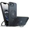 Torras Ostand Spin Back Cover Hülle mit MagSafe für Apple iPhone 17e/16e - Schwarz 0