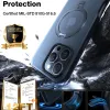 Torras Ostand Spin Back Cover Hülle mit MagSafe für Apple iPhone 17 Pro Max - Transparent 3