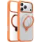 Torras Ostand Spin Back Cover Hülle mit MagSafe für Apple iPhone 17 Pro Max - Orange