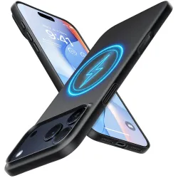 Torras SlimFit Back Cover Hülle mit MagSafe für Apple iPhone 17 Pro Max - Schwarz