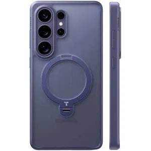 Torras Ostand Spin Back Cover Hülle mit MagSafe für Samsung Galaxy S26 Ultra - Dunkelviolett