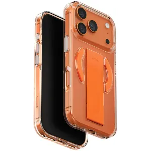 UNIQ Heldro Air MagClick MagSafe Back Cover Hülle für Apple iPhone 17 Pro Max - Transparent/Orange